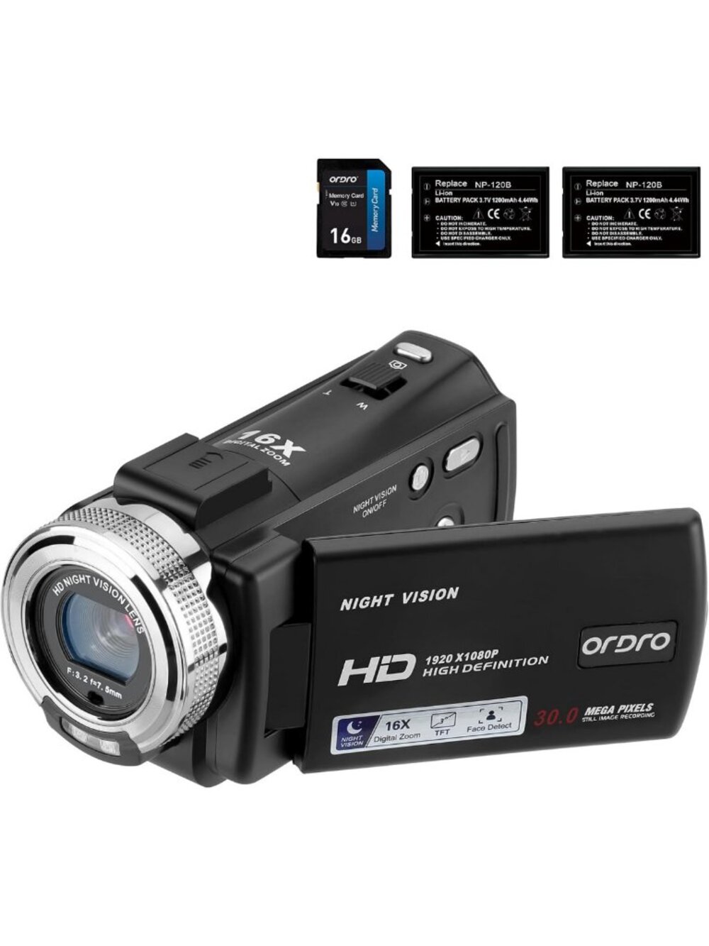 Full HD Video Camera Camcorder 1080P 30FPS 16X Zoom Infrared Night Vision LCD